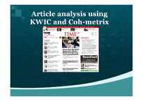 KWIC, Coh-metrix(코메트릭스)를 이용한 뉴욕타임즈 신문 자료분석(영문)-1