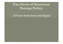 미국 외교정책의 두얼굴-이라크와 이집트의 사례(영문)-1