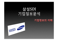 [기업분석] 삼성 SDI 기업정보 분석-1