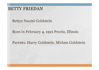 베티 프리단(Betty Friedan) 자유주의 페미니즘-3