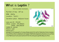 [생물정보] 렙틴(leptin)-3
