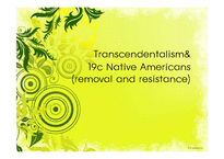 초절주의(Transcendentalism) 등장과 작품연구(영문)-1