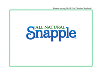 Snapple 광고 전략(영문)-1