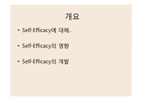 Self-Efficacy의 영향과 개발-3