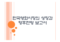 [한국영화산업] 한국영화시장의 성장과 향후전망 PPT자료-1