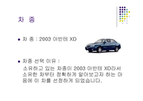 차량 운동 설계 보고서 - 2003 아반테 XD-2