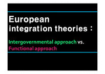 유럽의 통합이론-신기능주의와 정부간주의(영문)-1