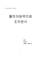 [사회복지행정론] 홀트아동복지회 조직분석-1