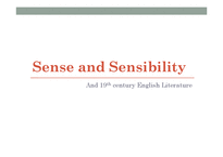 Sense and Sensibility 작품 연구(영문)-1