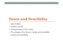 Sense and Sensibility 작품 연구(영문)-3
