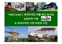 카길(Cargill) 세계최대의 곡물축산 회사의 성공전략 이해 & 세계각국의 식량 주권의 수호-1