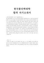 한국폴리텍대학자기소개서(인턴 교직원 합격자소서)-1