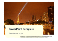 파리야경 에펠탑 여행지 랜드마크 유럽여행 프랑스 배경파워포인트 PowerPoint PPT 프레젠테이션-1