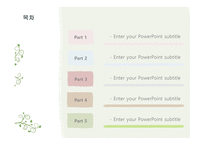 예쁜 초록색 패턴디자인 배경파워포인트 PowerPoint PPT 프레젠테이션-5