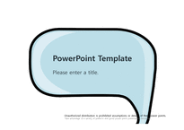 파란색 말풍선 파스텔톤 배경파워포인트 PowerPoint PPT 프레젠테이션-1