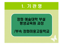 정화예술대학부설평생교육원과정부속정화미용고등학교기관 방문 보고서-2