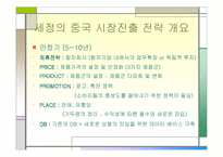 [국제마케팅](주)세정 중국진출 전략- 의류업체-20