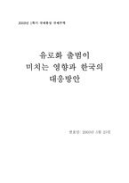 [학사][국제통상] 유로화 출범이 미치는 영향과 한국의 대응방안-1