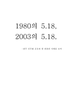 [사회학]광주 민주화 운동과 현 한총련 사태를 보며-1