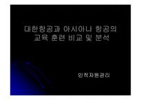 [인적자원관리] 대한항공과 아시아나항공의 교육훈련 비교 및 분석-1