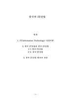 중국의 IT산업 레포트-1