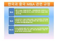 한국과 중국의 인수합병과 시장과 양국 간 활성화 방안-6