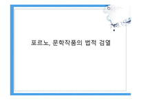 포르노 문학작품의 법적 검열-1