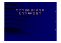 연극의 언어연극과 영화언어의 차이점 분석-1