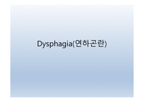 Dysphagia(연하곤란)-1