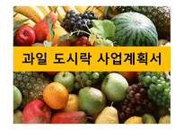 사업계획서(창업계획서) : 과일도시락사업계획서-1