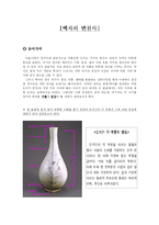 [전통문화] 백자의 변천사-1