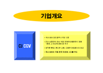 CGV(멀티플렉스) 경영전략 분석-1
