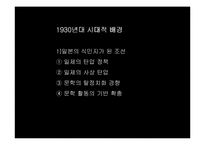[문학과 여성] 1930년대 여성문학작가에 대해서-2