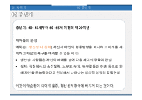 성인기 및 중년기 정신건강개입 PPT(성인기욕구와문제, 중년기문제, 정신건강문제, 개입사례, 소감) 프레젠테이션-9