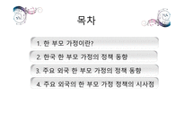 한 부모 가정 정책 -2