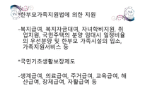 한 부모 가정 정책 -8