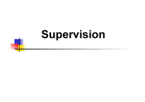 Supervision - 개념, 기능 수행, 기능 역할, 목표, 조건 -1