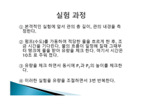 마노미터를 이용한 관내유속측정 -11