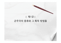 군주론의 종류와 그 획득 방법들 -4