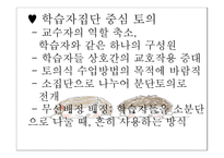 토의식 회의식 교수법 - 질문에 기초한 학습회의 형태의 수업을 진행하는 5단계 -6