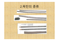 목   탄의 역사, 종류 -8