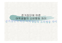 준거집단에 따른 여학생들의 소비행동 차이 -1