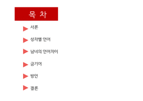 인간과언어_언어와 사회의 문제 - 서론, 성차별 언어, 남녀의 언어차이, 금기어, 방언, 결론 -2