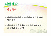 사업계획서 과일 판매&카페 - 회사 소개, 사업 개요 -5