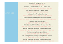 President’s day, Lemon tree, 미국의 음악 -9