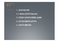 스포츠 선수의 승부조작의 문제점과 해결방안 -2