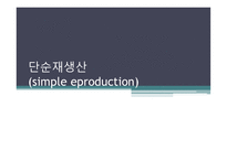 단순 재생산 simpleeproduction-1
