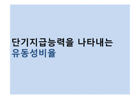 단기지급능력을 나타내는 유동성 비율-1