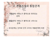단어들 의관 계유의 관계-4