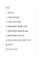 컴퓨터 중독의 문제점 분석을 통한 대응방안 제시-1